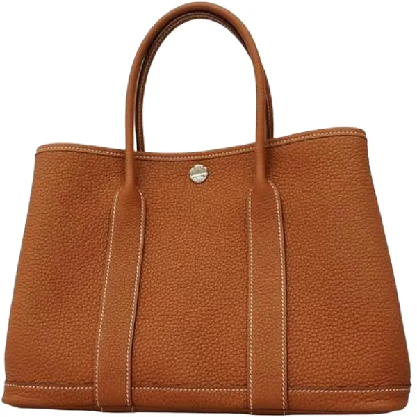 エルメス ガーデンパーティTPM トートバッグ レザー W刻印 シルバー金具