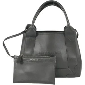 バレンシアガ ネイビーカバスXS ハンドバッグ レザー