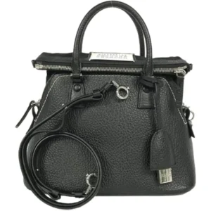 メゾンマルジェラ 5AC ハンドバッグ レザー キャンバス