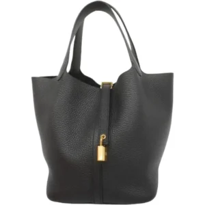 エルメス ピコタンロックMM ハンドバッグ レザー W刻印 ゴールド金具