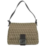 フェンディ ズッキーノ マンマバケット ショルダーバッグ ナイロンキャンバス