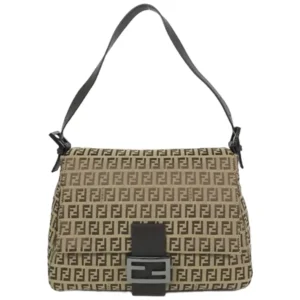 フェンディ ズッキーノ マンマバケット ショルダーバッグ ナイロンキャンバス