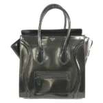 セリーヌ ラゲージミニショッパー ハンドバッグ エナメル