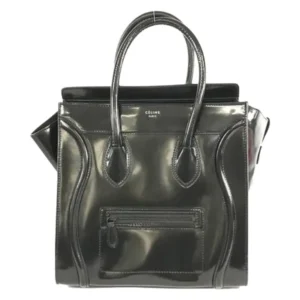 セリーヌ ラゲージミニショッパー ハンドバッグ エナメル