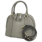 グッチ マイクログッチシマ ハンドバッグ レザー