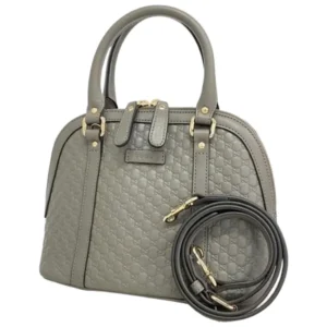 グッチ マイクログッチシマ ハンドバッグ レザー