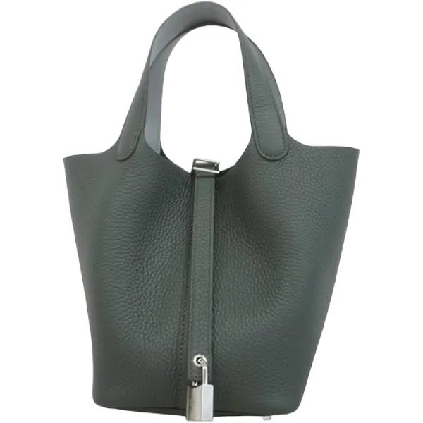 エルメス ピコタンロックエクラPM ハンドバッグ レザー K刻印 シルバー金具