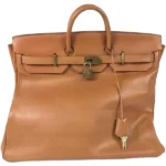 エルメス オータクロア50 ハンドバッグ レザー ○E刻印 ゴールド金具