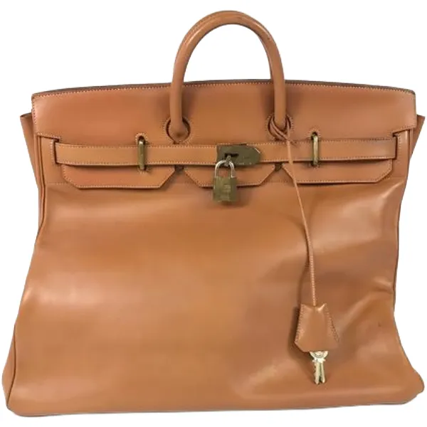 エルメス オータクロア50 ハンドバッグ レザー ○E刻印 ゴールド金具