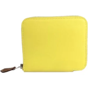 エルメス アザップコンパクトシルクイン コインケース レザー B刻印 シルバー金具