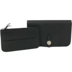 エルメス ドゴンGM 財布 レザー D刻印 シルバー金具