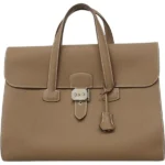 エルメス サックアデペッシュライト ブリーフケース レザー K刻印 シルバー金具