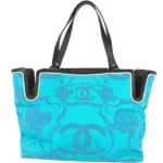 シャネル カメリア トートバッグ キャンバス