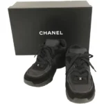 シャネル スニーカー ナイロン スエード