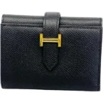 エルメス ベアンコンビネ 財布 レザー Z刻印 ゴールド金具