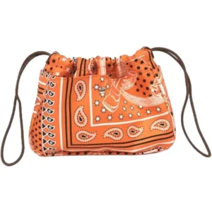 エルメス フールビ20 ポーチ シルク X刻印 シルバー金具