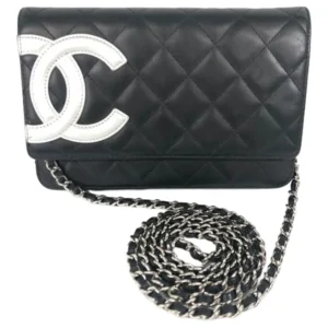 シャネル カンボン チェーンウォレット レザー