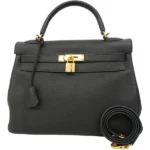 エルメス ケリー32 ハンドバッグ レザー A刻印 ゴールド金具