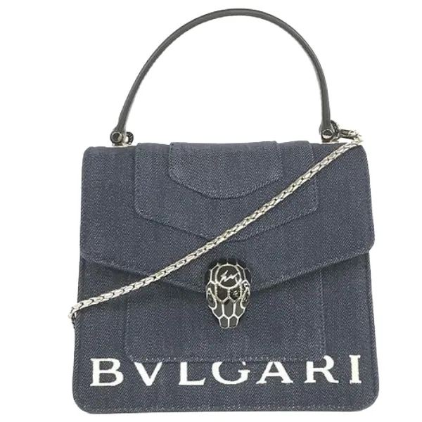 ブルガリ セルペンティ ハンドバッグ デニム
