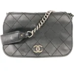 シャネル ワイルドステッチ チェーンショルダーバッグ レザー