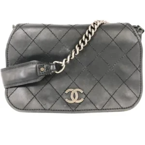 シャネル ワイルドステッチ チェーンショルダーバッグ レザー