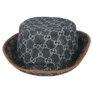 グッチ GGデニム ハット レーヨン コットン レザー