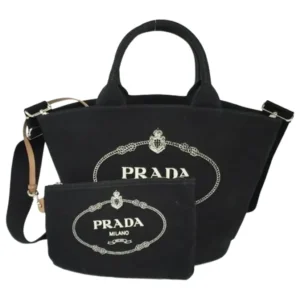 プラダ カナパ ハンドバッグ キャンバス