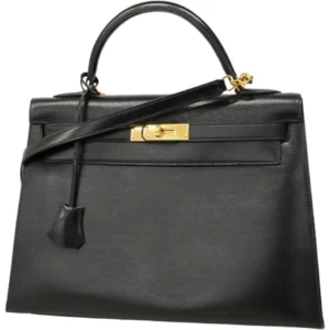 エルメス ケリー32 ハンドバッグ レザー ○T刻印 ゴールド金具