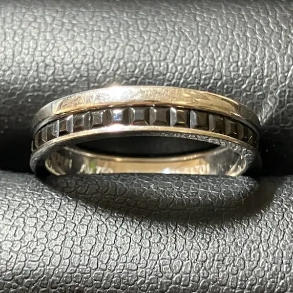 ブシュロン　キャトル ブラック　リング　ハーフ