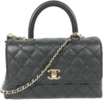 シャネル ココハンドル ハンドバッグ キャビアスキン