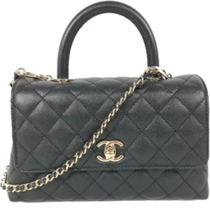 シャネル ココハンドル ハンドバッグ キャビアスキン