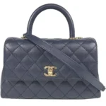 シャネル ココハンドル ハンドバッグ キャビアスキン