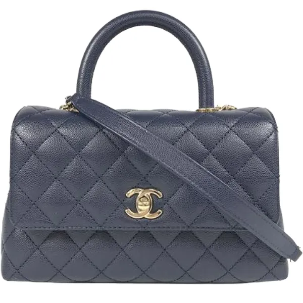 シャネル ココハンドル ハンドバッグ キャビアスキン