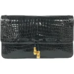 エルメス クラッチバッグ クロコダイル ○X刻印 ゴールド金具