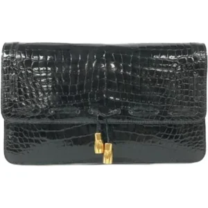 エルメス クラッチバッグ クロコダイル ○X刻印 ゴールド金具