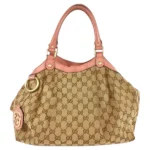 グッチ スーキー GGキャンバス ハンドバッグ キャンバス レザー