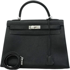 エルメス ケリー32 ハンドバッグ レザー □I刻印 シルバー金具
