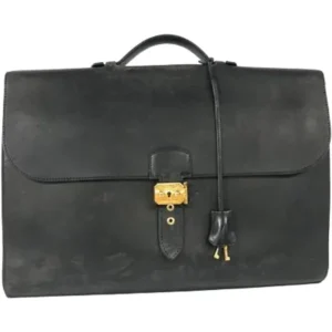 エルメス サックアデペッシュ41 ブリーフケース レザー □E刻印 ゴールド金具