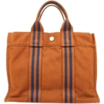 エルメス フールトゥPM ハンドバッグ キャンバス シルバー金具