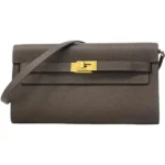 エルメス ケリーウォレットトゥーゴー ショルダーウォレット レザー U刻印 ゴールド金具