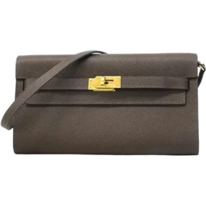 エルメス ケリーウォレットトゥーゴー ショルダーウォレット レザー U刻印 ゴールド金具