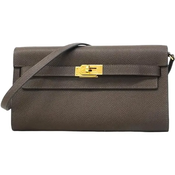 エルメス ケリーウォレットトゥーゴー ショルダーウォレット レザー U刻印 ゴールド金具