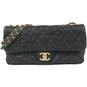 シャネル ワイルドステッチ チェーンショルダーバッグ キャビアスキン