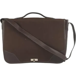 エルメス ヴィクトリアメッセンジャー ショルダーバッグ キャンバス シルバー金具