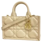 ディオール マクロカナージュ ブックトートミニ ハンドバッグ レザー