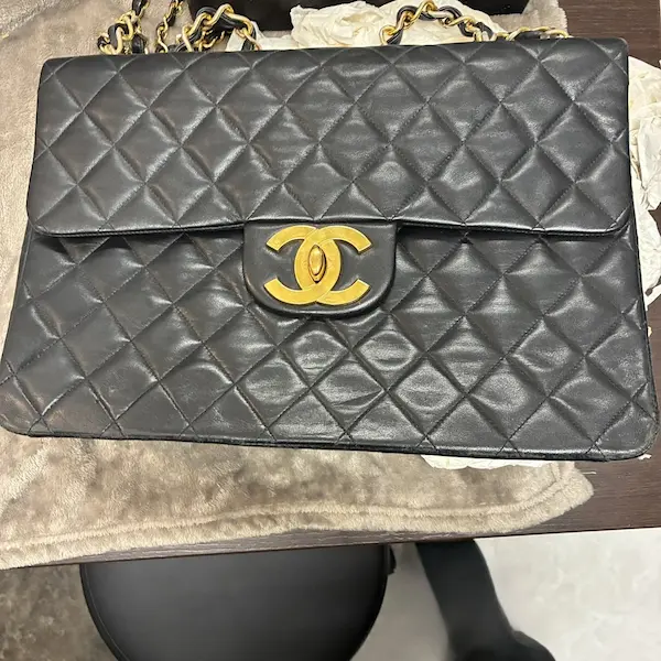 シャネル　デカマトラッセ　チェーンショルダーバッグ