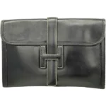 エルメス ジジェPM クラッチバッグ レザー 〇X刻印