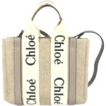 クロエ ウッディスモール トートバッグ キャンバス