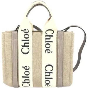 クロエ ウッディスモール トートバッグ キャンバス