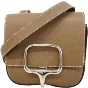 エルメス デッラカヴァッレリア ショルダーバッグ レザー W刻印 シルバー金具